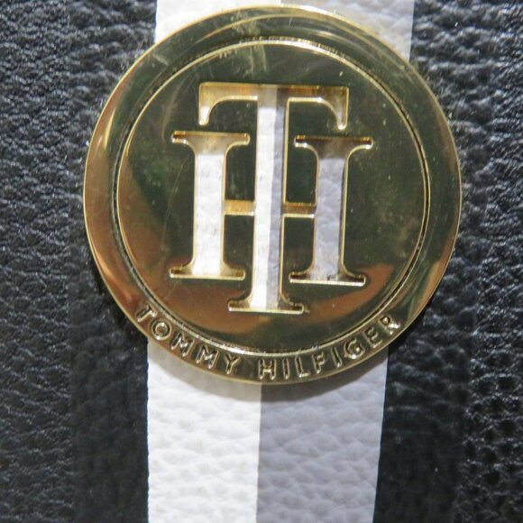 BOGO Tommy Hilfiger TH Logo Pebbled Leather Satchel built in wallet - Picture 3 of 16